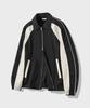 Slow Record House Piping Line Windbreaker_Black & Beige