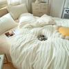 Winter Cut Milk Velvet 4-Piece Set Thickened Warm Coral Velvet Bedspread Quilt Cover Solid Flannel Bedding