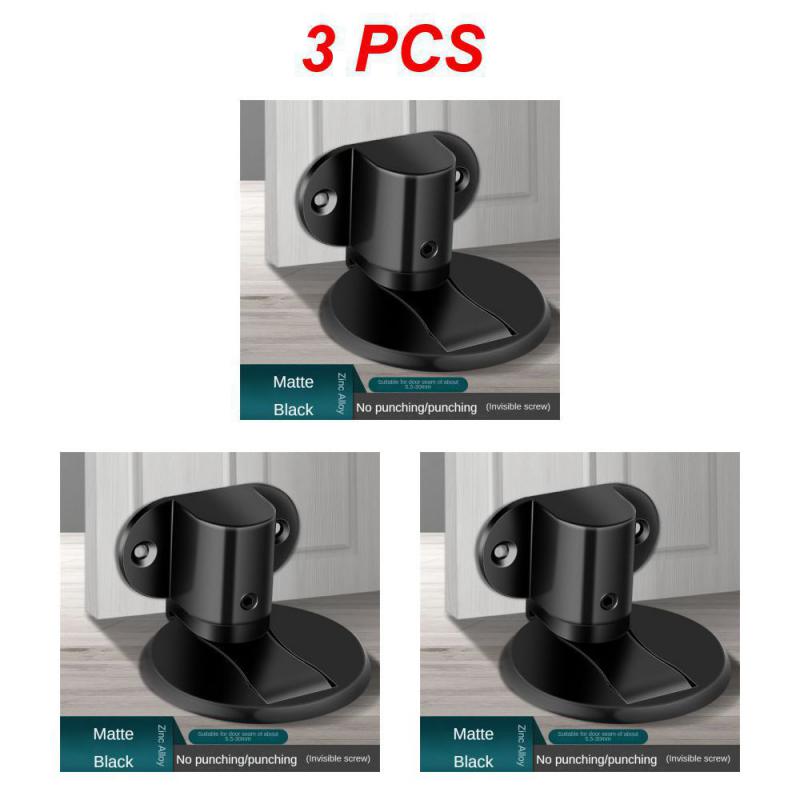 Adjustable Stainless Steel Door Stop Punch-free Strong Magnetic Anti-collision Door Stopper Invisible Bathroom Floor Door Stop