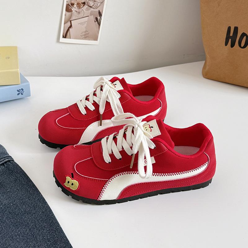 

Ballet retro red shoes women s new spring casual board shoes sneakers 35 червоний