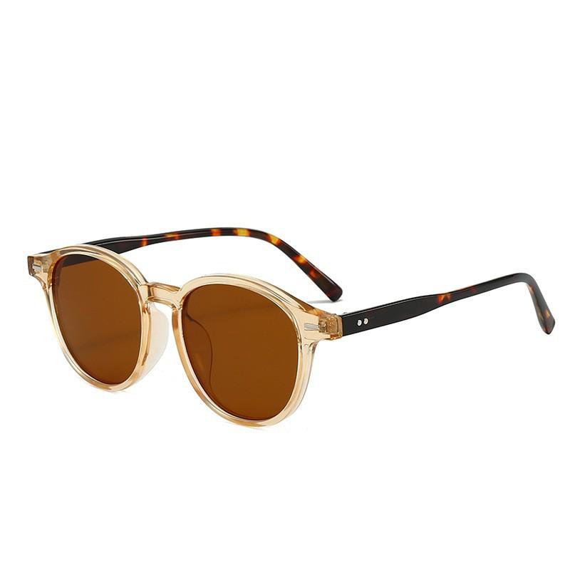 Classic Oval Frame Sunglasses Women New High Quality Women'S Eyewear Fashion Men'S Minimalist Design Glasses Uv400 Eyeglasses