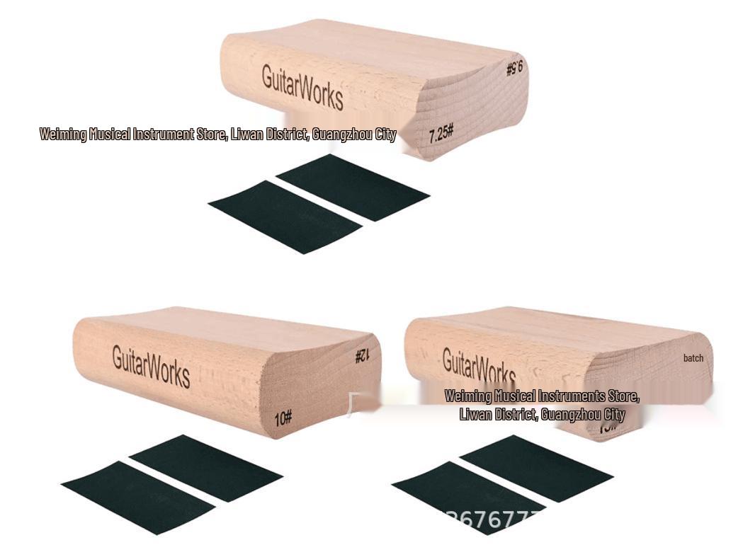 Dual-Use Guitar Fretboard Radius Sanding Block 7.25  & 9.5 10 sandpapers only