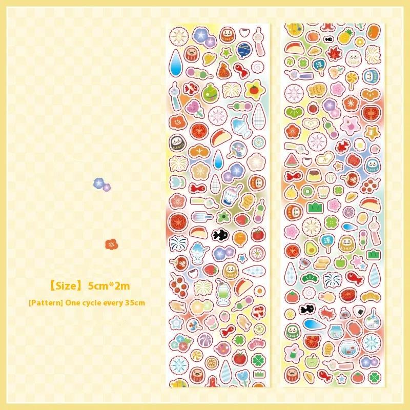 Retro Style Graffiti Fashioned Die-Cut Tape Scrapbooking Tape Sticker Stationery Supplies Diy Phone Case Handbook Decoration