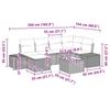 Garden Sofa Set with Cushions 6 Pcs Beige and Cream Poly Rattan