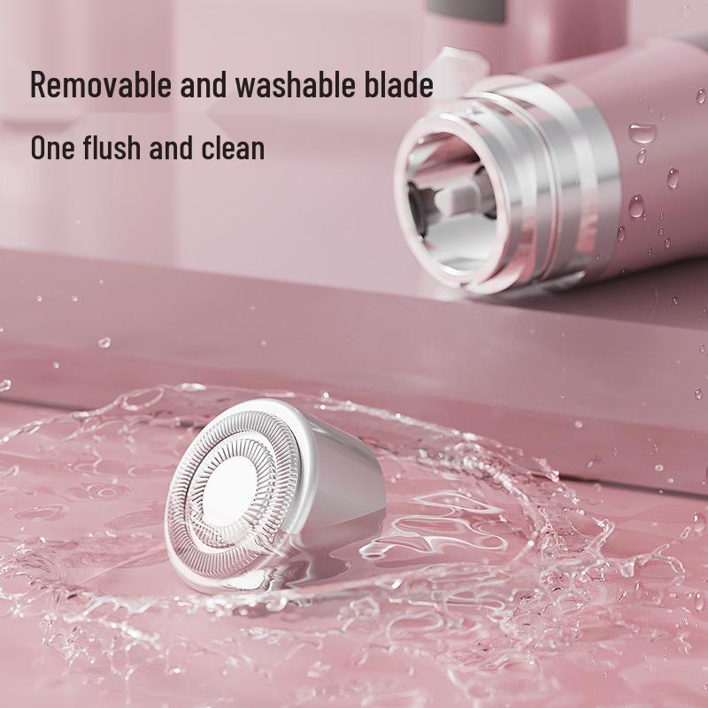 Kompakter USB-aufladbarer Damenrasierer für Gesicht & Bikini - Haarentferner in Lippenstiftgröße