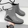 2024 Red Bottom Low Rain Shoes Men Waterproof Slip On Loafers Rain Shoes Men's Galoshes Rubber Rain Shoes Male Rubber Rain Boots