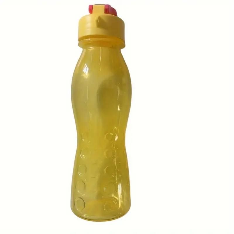 700ml/23.67OZ Portable Water Bottle, Comfortable Grip, Leak-Proof, BPA-Free PP, Ramadan - Yellow with Pink Lid 700ml жёлтый