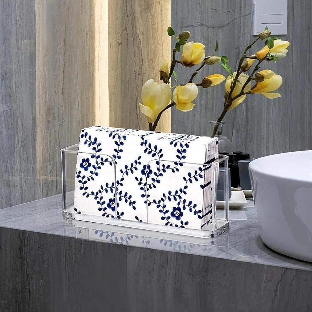 Acrylic Holder for Napkins And Tissues on Table, Paper Dispenser Dining Room Office Kitchen
