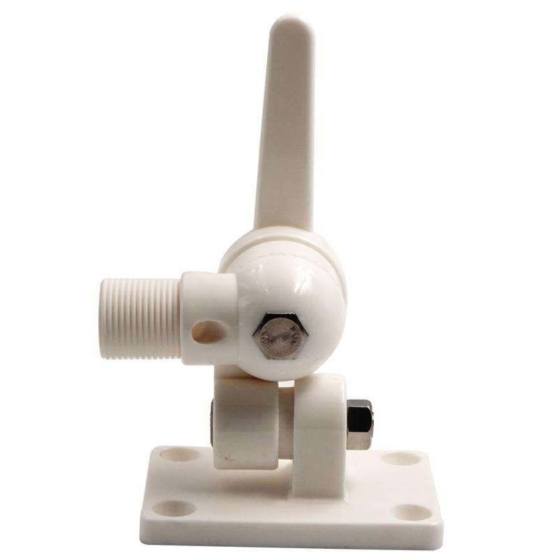 Durable Nylon Boat Antenna Base Deck Mount Adjustable Marine Bracket for Radio Antennas on Vessel
