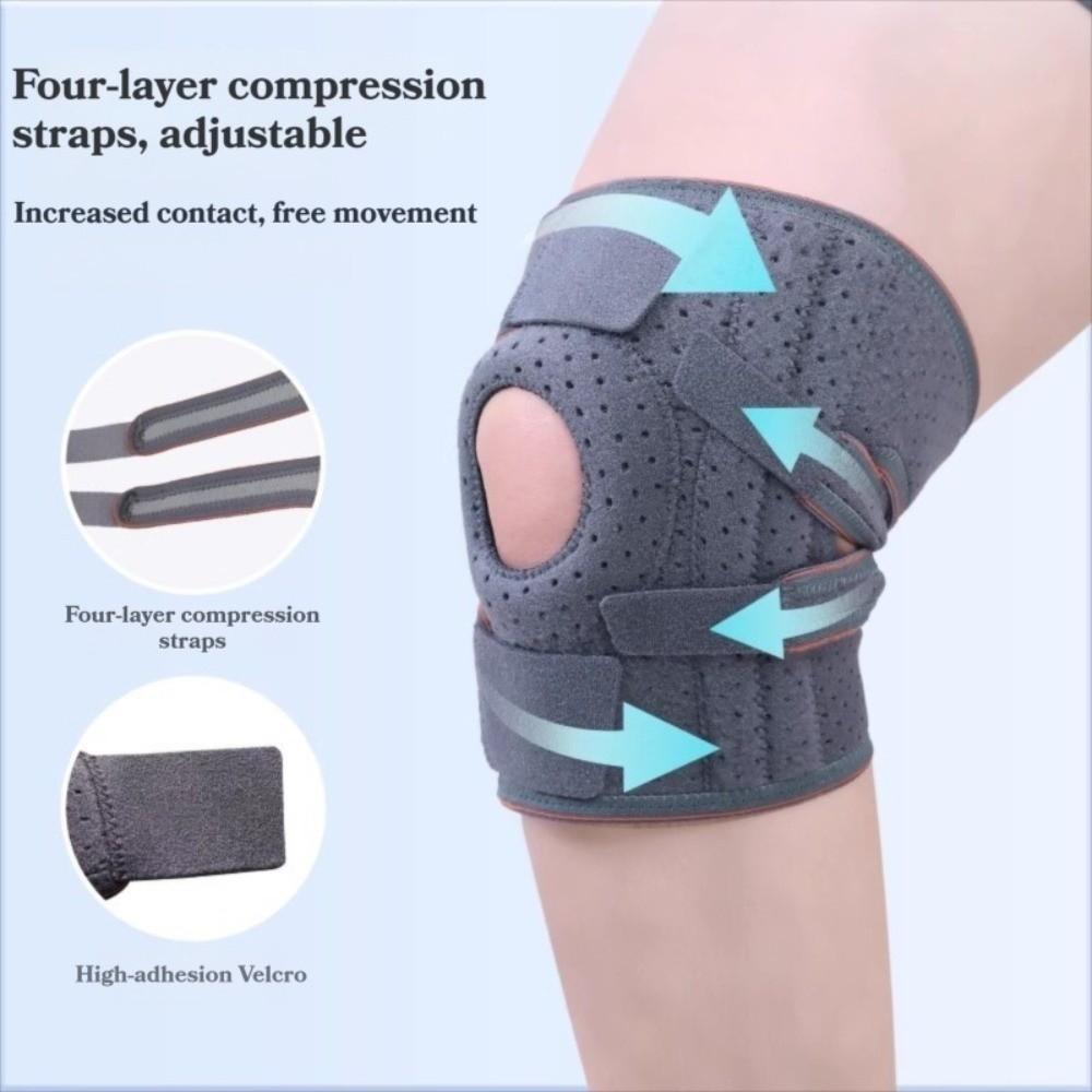 1Pcs Breathable Knee Braces Silicone Compression Knee Support Wrap Quality Knee Pads Strap  Running