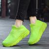 Summer New Fashion Flying Woven Shoes Sneakers Plus Size 35-48 Couples Leisure Sports  One Pedal Lazy Shoes.