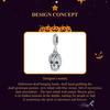 WOSTU 925 Sterling Silver Halloween Gift Skull & Heart Pendant Luminous Witch Charms Evil Eye Candy Beads Fit Bracelet DIY Neckace