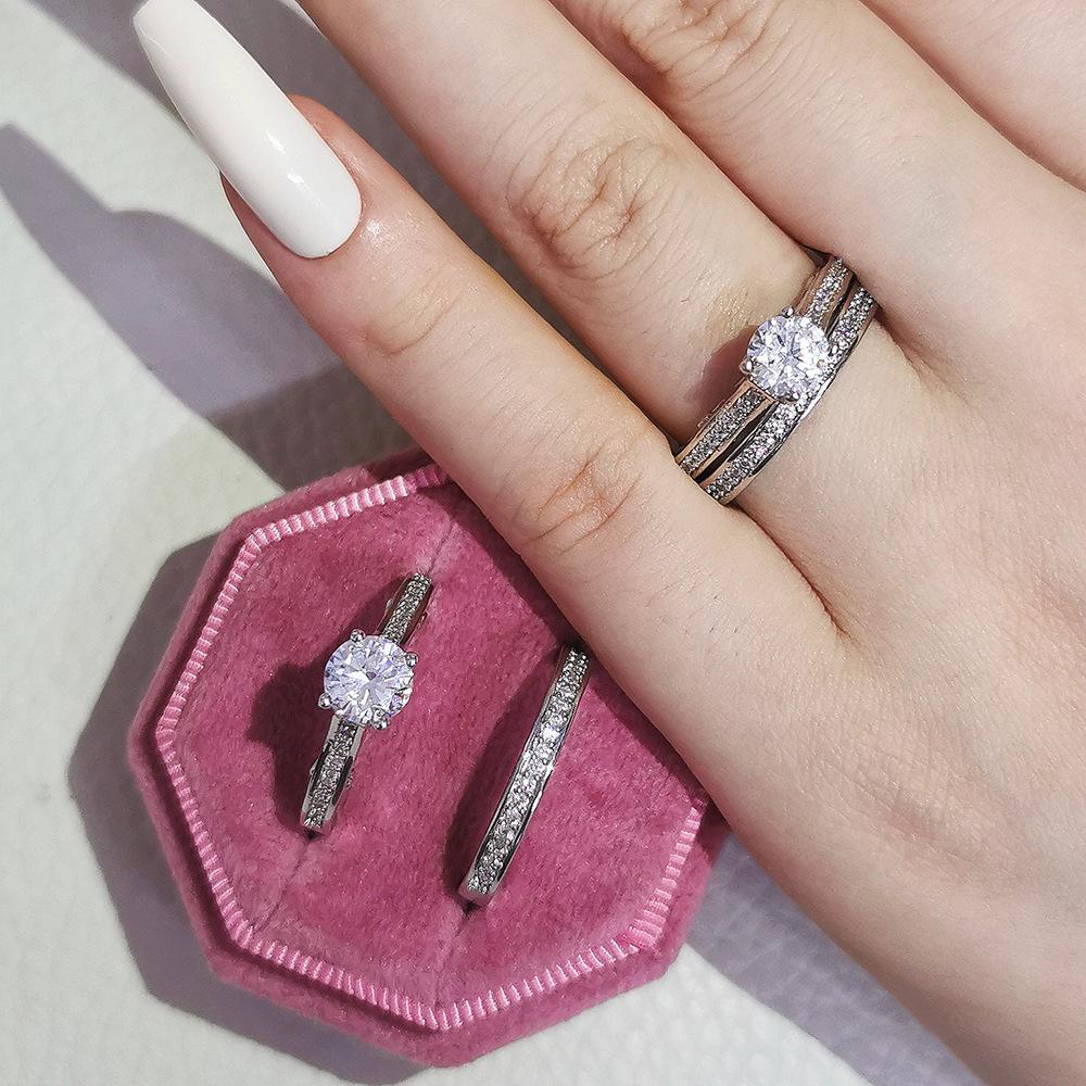 European & American Women's Engagement Ring, Non-Fading, R1518-R4320A, Niche Design