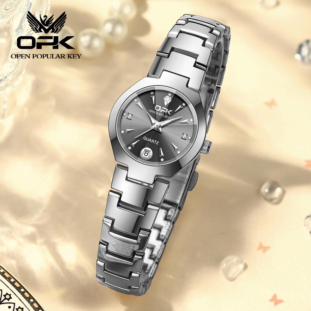OPK 8105 Classic Luxury Men Women Watches Waterproof Luminous Fashion Quartz Wristwatch Trendy Original Stainless Steel Watch