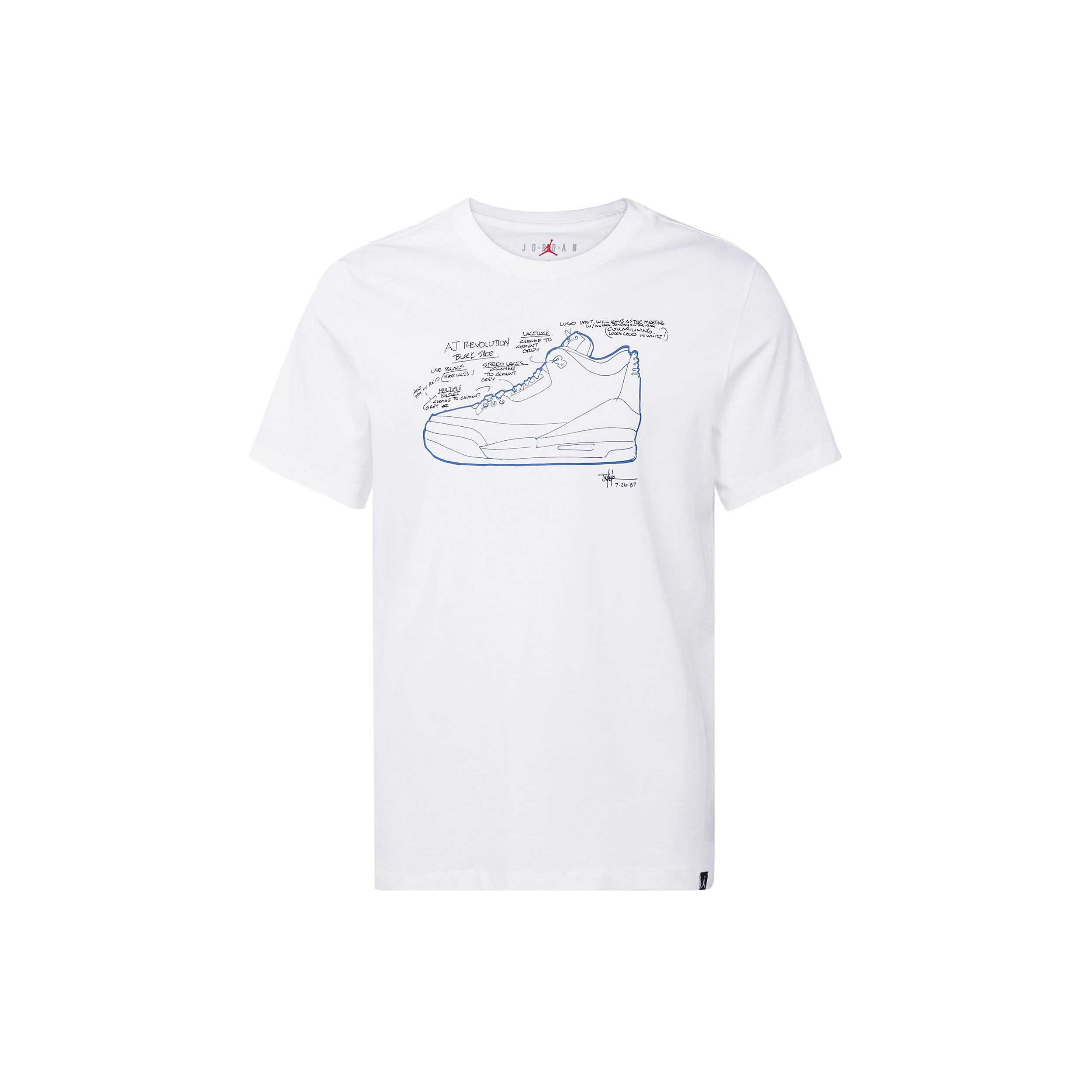 Air Jordan Sneaker T-Shirt  White  Men s FN3715-100 XXL