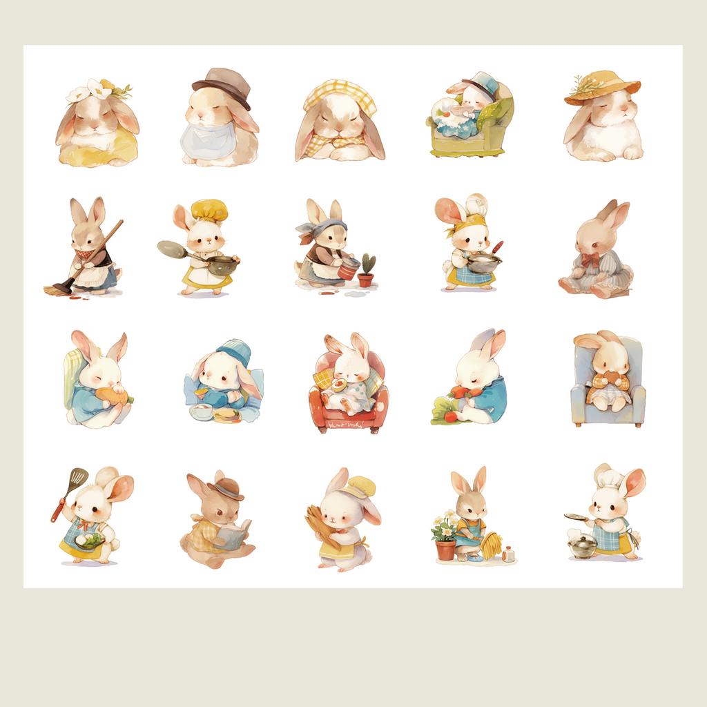 40 pcs/box Good Life Duck Album decorative stickers Self-adhesive stickers for DIY student creative stationery notebook diary