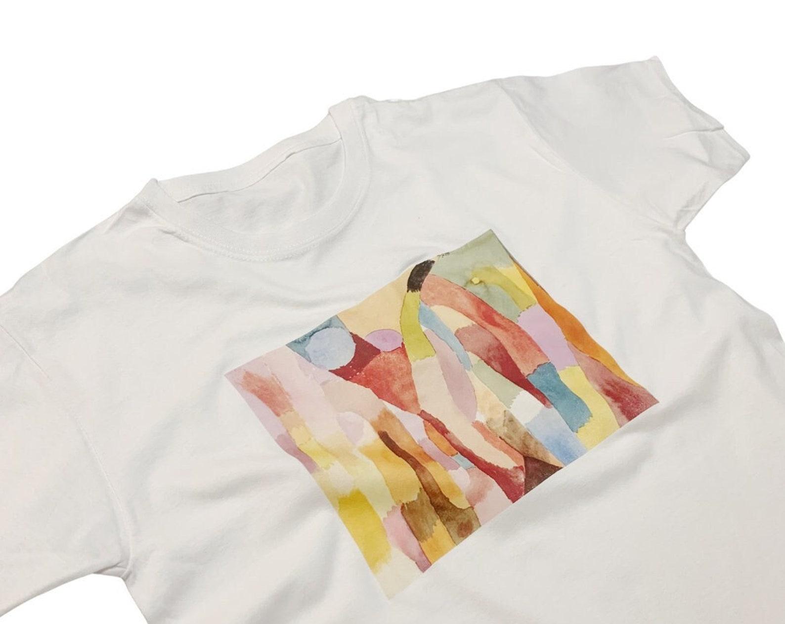 Paul Klee Movement of Vaulted Chambers T-Shirt Vintage Abstract Art Print Top S