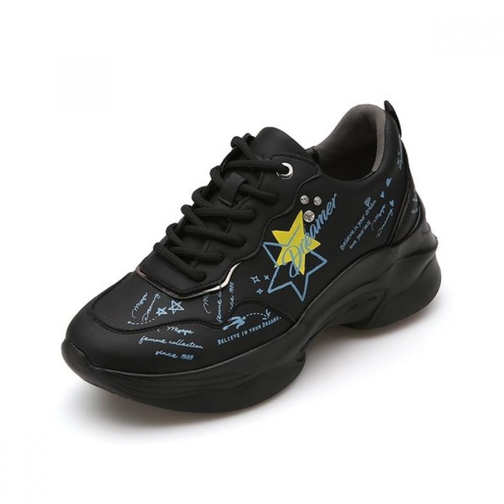 Misope Women Ugly Shoes Lettering 7cm 2color 012130009