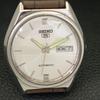 AUTOMATIC VINTAGE SEIKO 5 JAPAN 6309A MENS SILVER COLOR DIAL WATCH A701208-5 R206a-a701208