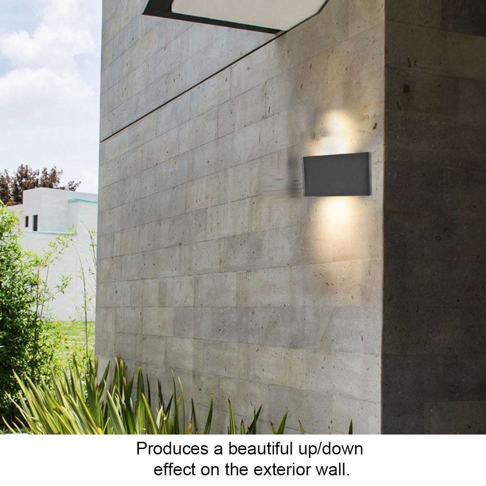12W LED Wandleuchte Außen Wasserdichte Lampe Quadratische Gartenleuchte Gang Balkonleuchte