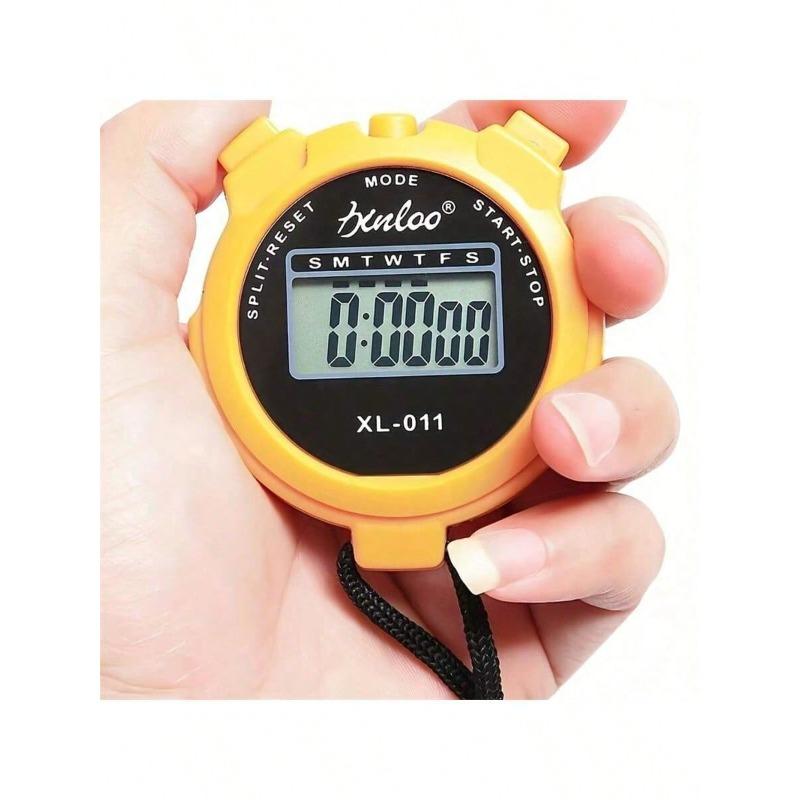 

Function Digital Display Timer, With Referee Timer, Suitable For Sports, Fitness, Running, Track & Field Training Yellow
