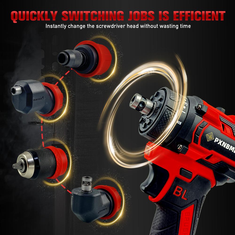 4 In 1 Brushless Screwdriver Electric Drill Tapping Cordless Impact Drill 85 N.M Electric Hand Drill Household Home Repair Tools