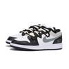 Jordan Air Jordan 1 Abrasion Resistant Low top Vintage Basketball Shoes Men's Black Gray 553558-131(Team85-)
