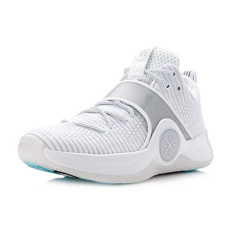 Li Ning WOW 6 White Hot Niedrige Basketballschuhe Herren Reinweiß ABAM089-28