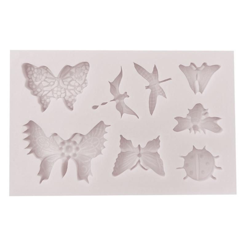 3D Butterflies Dragonflies Silicone Food Grade Mould Clay Resin Ceramics Candy Fondant Candy Chocolate Soap Mould