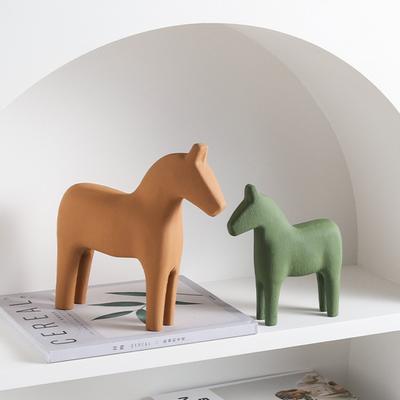 Horse Statue Nordic Style Micro Landscape Ornament Smooth Surface Modern Birthday Gifts Figurine for Home