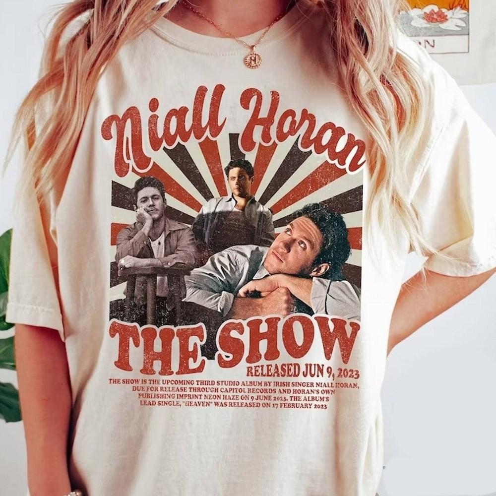 

Niall Horan The Show Album 2023 Retro shirt Niall Horan Vintage 90s T Shirt On Unisex T-Shirt XL