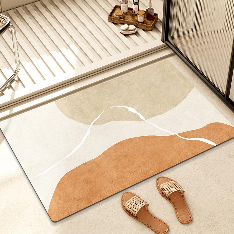 Bathroom Floor Mat Door Dirt-Resistant Bathroom Floor Mat Water-Absorbing Quick-Drying Non-Slip Diatom Mud Floor Mat Diatom Mud