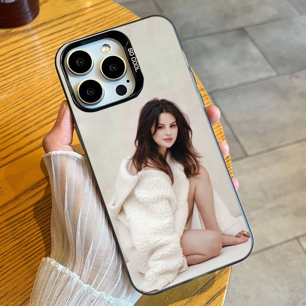 Selly S-SelenaS G-Gomez Phone Case For iPhone 16 17 15 14 12 13 Pro Max Black Candy Matte Shockproof Cover