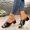 Fashion Women High Heels Sandals 2025 Summer New V-shaped Metal Decoration Sandals Women Flat Bottomed Beach Fashionable Shoes for Women