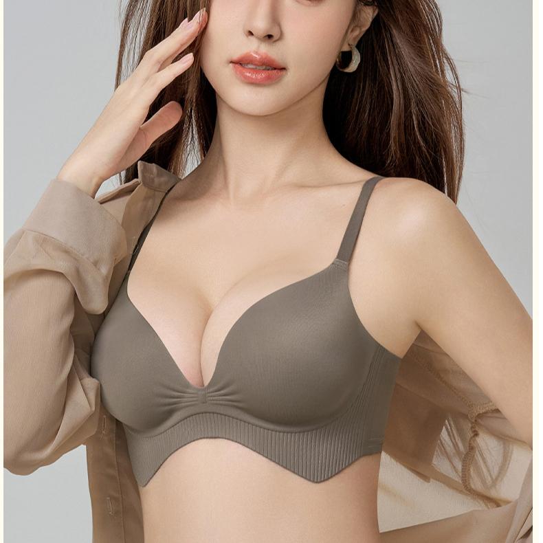 Gathering Bra for Women Anti Sagging Accessory Breast Seamless Bra for Women No Steel Ring Bra