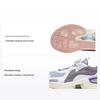Li Ning Dziecięce Qiang Yue V2 Wygodne Wszechstronne Antypoślizgowe Odporne na Ścieranie Niskie Codzienne Buty Dziecięce Codzienne Buty Białe Fioletowe YKCU046-2