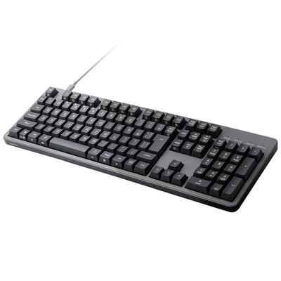 ELECOM Mechanical Keyboard Leggero Wired Full Size Rollover Support 50 Million Times High Durability Switch Red Axis Gray N-Key TK-MC50UKLGY/EC