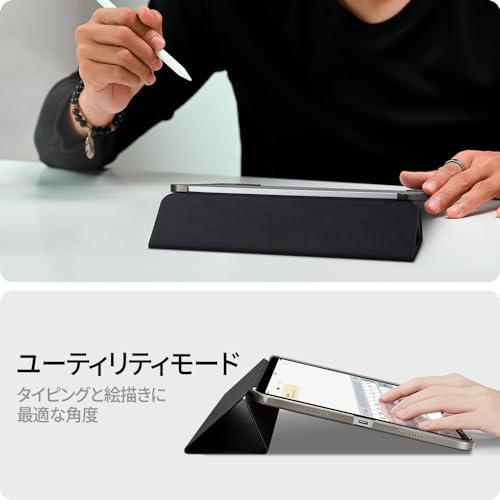 Spigen iPad Pro 11-inch Case (2022/2021) Compatible with 4th/3rd Generation, Lightweight, Tri-Fold Stand, Apple Pencil Compatible, Auto Sleep/Wake, Sm