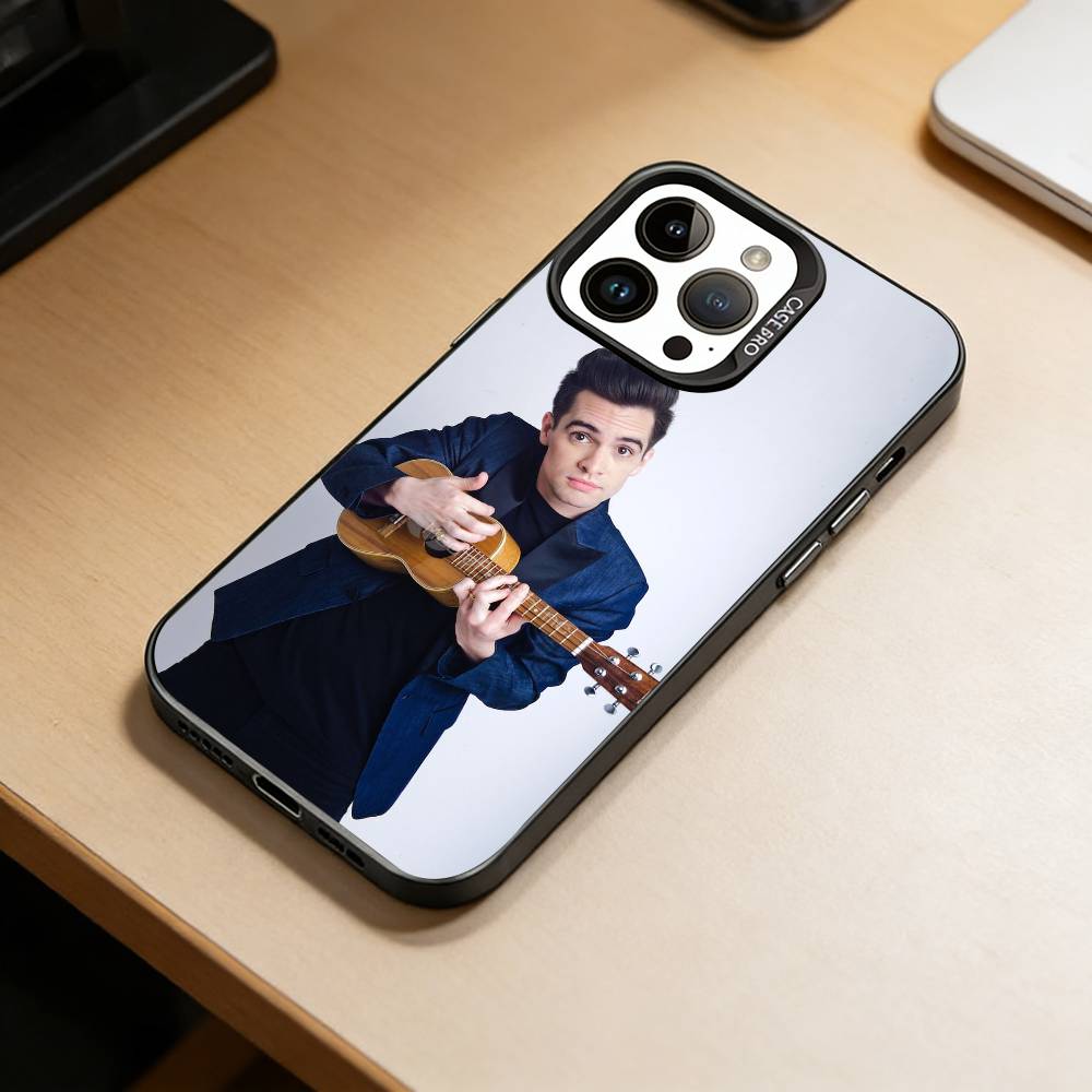 

P-Panic! At The Disco Phone Case For iPhone 17,16,15,14,13,12,11 Plus,Pro Max,XS,Colored Silver Plated Inside Cover iPhone13PROMAX