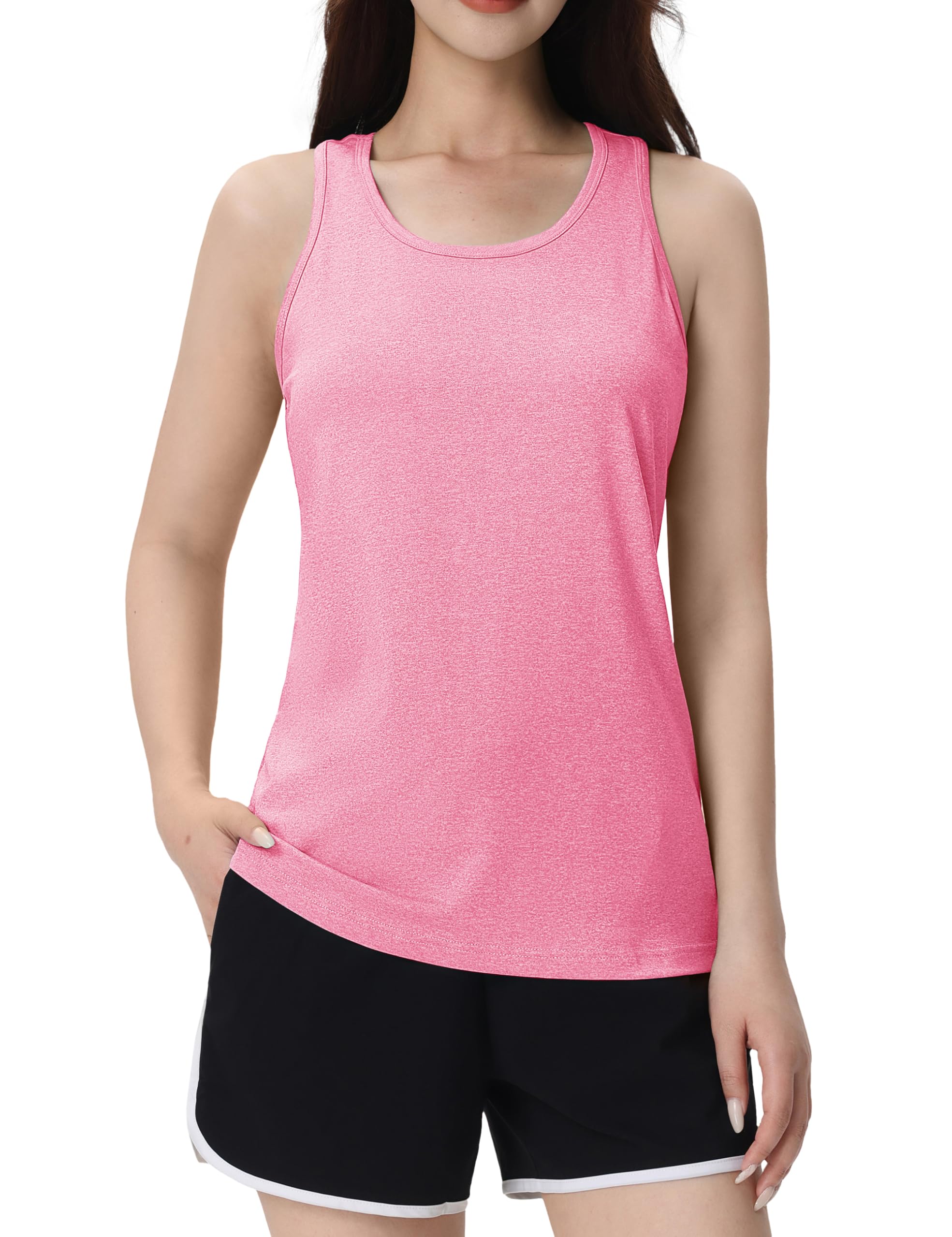 

Майка для йоги TACVASEN, спортивная, эластичная, 3XL, женская, влагоотводящая, износостойкая, быстросохнущая, легкая, дышащая, спортивная одежда, для бега, размеры, майка, розовый