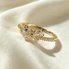 1PC Exquisite and Elegant Butterfly-shaped Ring Inlaid with Sparkling Synthetic Zirconia, Fashionable, Cute, and Charming, a Delicate Ring Suitable