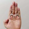 Retro Moon Harajuku Hip Hop Stainless Steel Earrings - European & American Fashion Style
