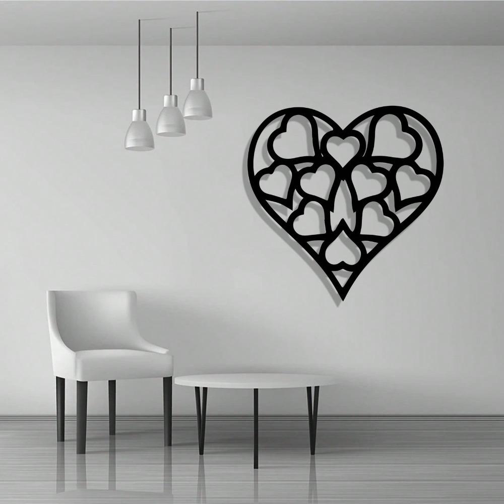 Nested Metal Heart Wall Art Valentine Wedding Anniversary Christmas Gift Iron Craft Home Decor