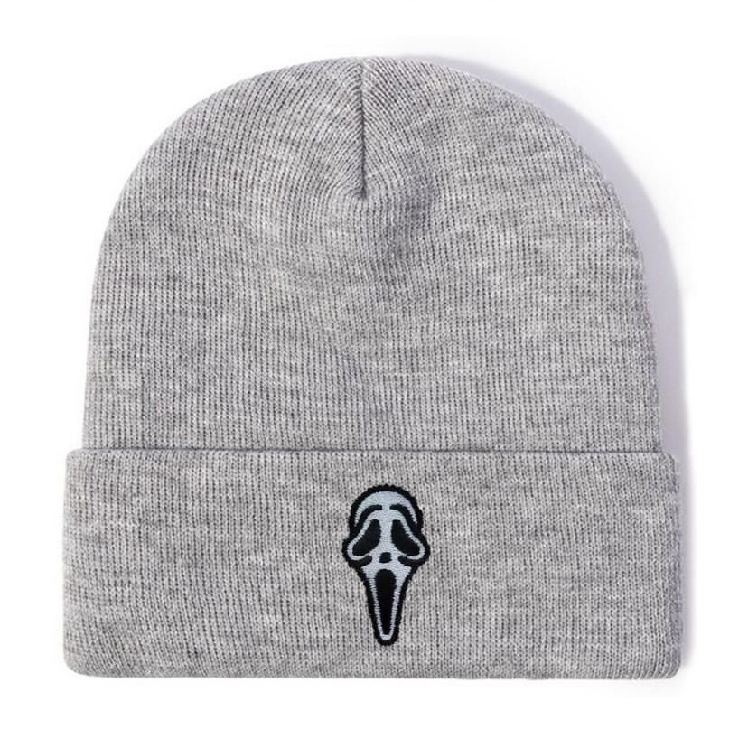 Knitted Hat For Men Women Warm Windproof Acrylic Embroidered Beanie For Winter Outdoor Activities