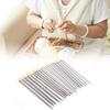 22Pcs Knitting Needles Stainless Steel Straight Single Pointed   Wool Weaving Tools(35cm )