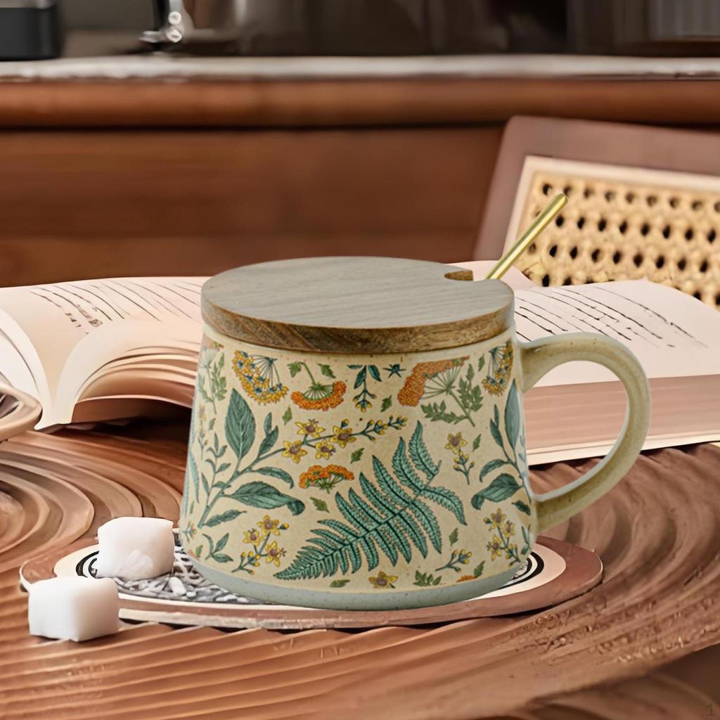 Ceramic Coffee Mug 360ml Elegant with Nonslip Handle Portable Tabletop Drinkware Milk Cup Beverage