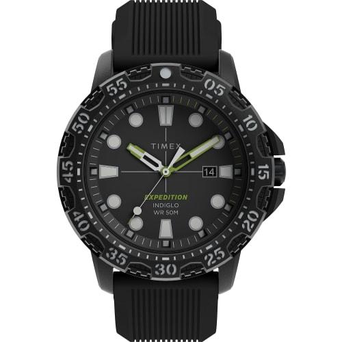 Timex Men's Expedition Gallatin 45mm Watch, Black/Black/Black, Modern