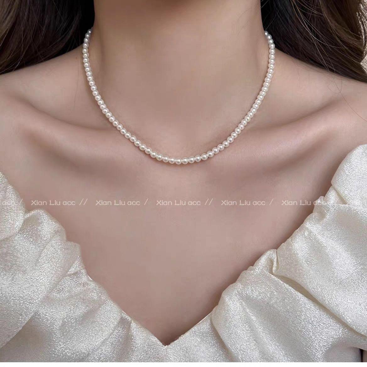 

Крижаний кристал квітка перлове намисто жіноче 2025 новий темперамент ланцюжок на ключицю світла розкіш ніша високий клас висувний ланцюжок на шию Pearl Necklace