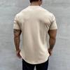 Men's New English Letter Fashion High Quality Street Fitness Print Short Sleeve Casual 100% Cotton Round Neck T-shirt S-4XL