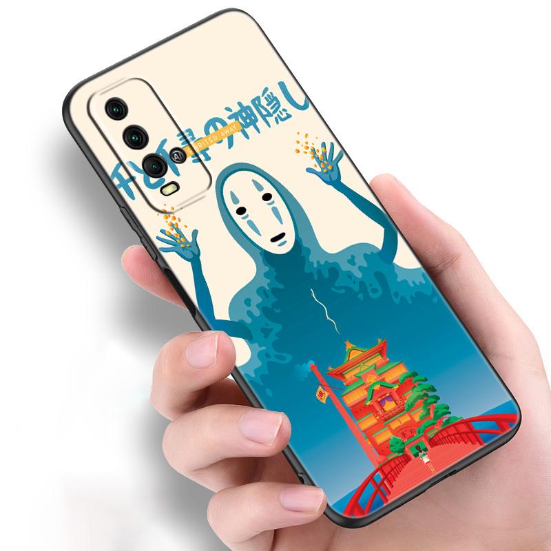 Anime Studio Ghibli Totoro Silicone Phone Case For Xiaomi Redmi Note 11 10 9 8 Pro 11T 10T 10S 9S 8T 9 9A 9C 9T Black Soft Cover